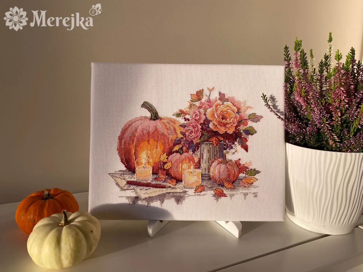Merejka Still Life with Pumpkins borduurpakket herfst