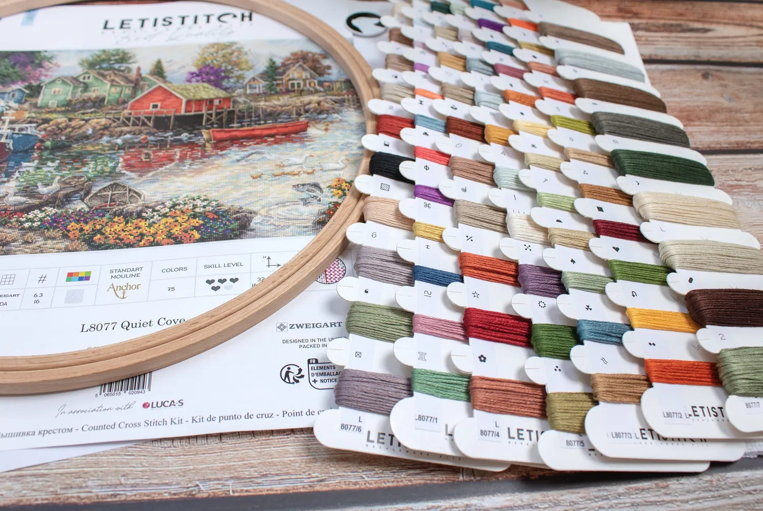 Leti Stitch L8077 Quiet Cove borduurpakket 42x32 cm
