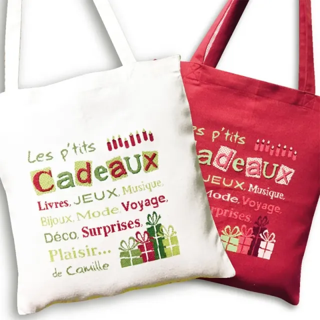 LiliPoints Cadeaux Bag borduurpatroon tas rood wit