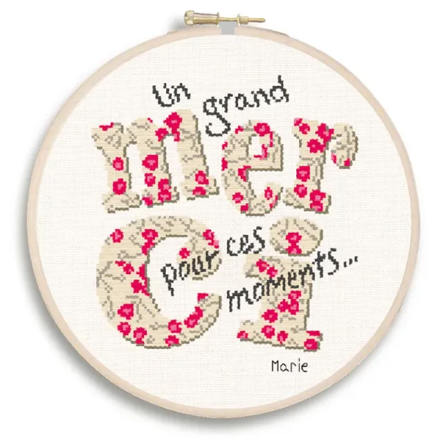 LiliPoints Merci 01 borduurpatroon 101 steken