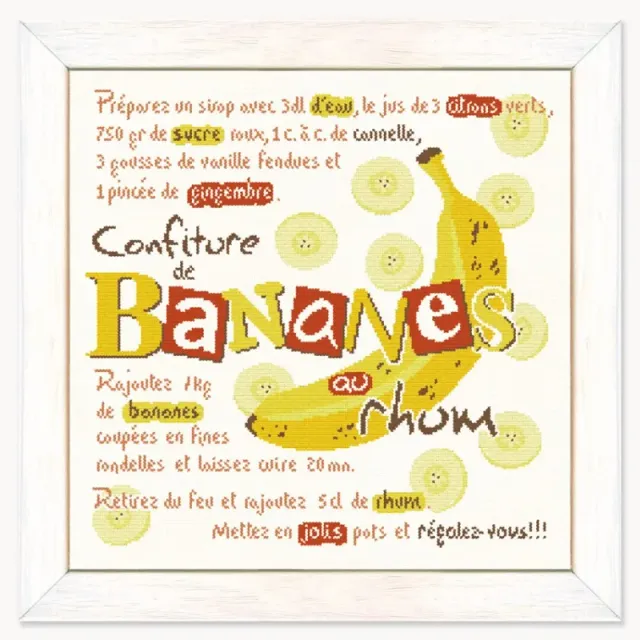 LiliPoints Banana Jam kruissteekpatroon 202 x 200 steken