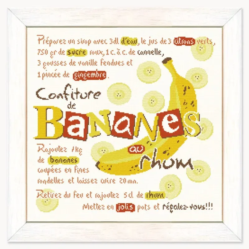 LiliPoints Banana Jam kruissteekpatroon 202 x 200 steken