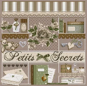 Madame la Fée Petits Secrets borduurpatroon 185 steken