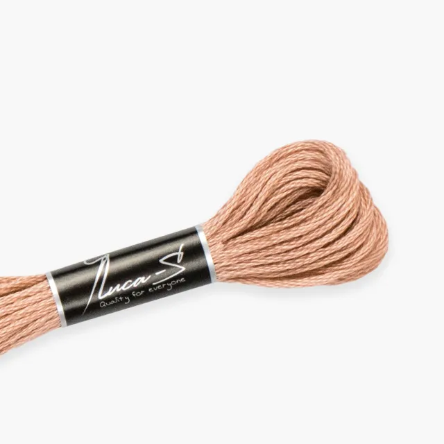 Luca-S 420 splijtgaren roze 8 m DMC 758 vervanger katoen