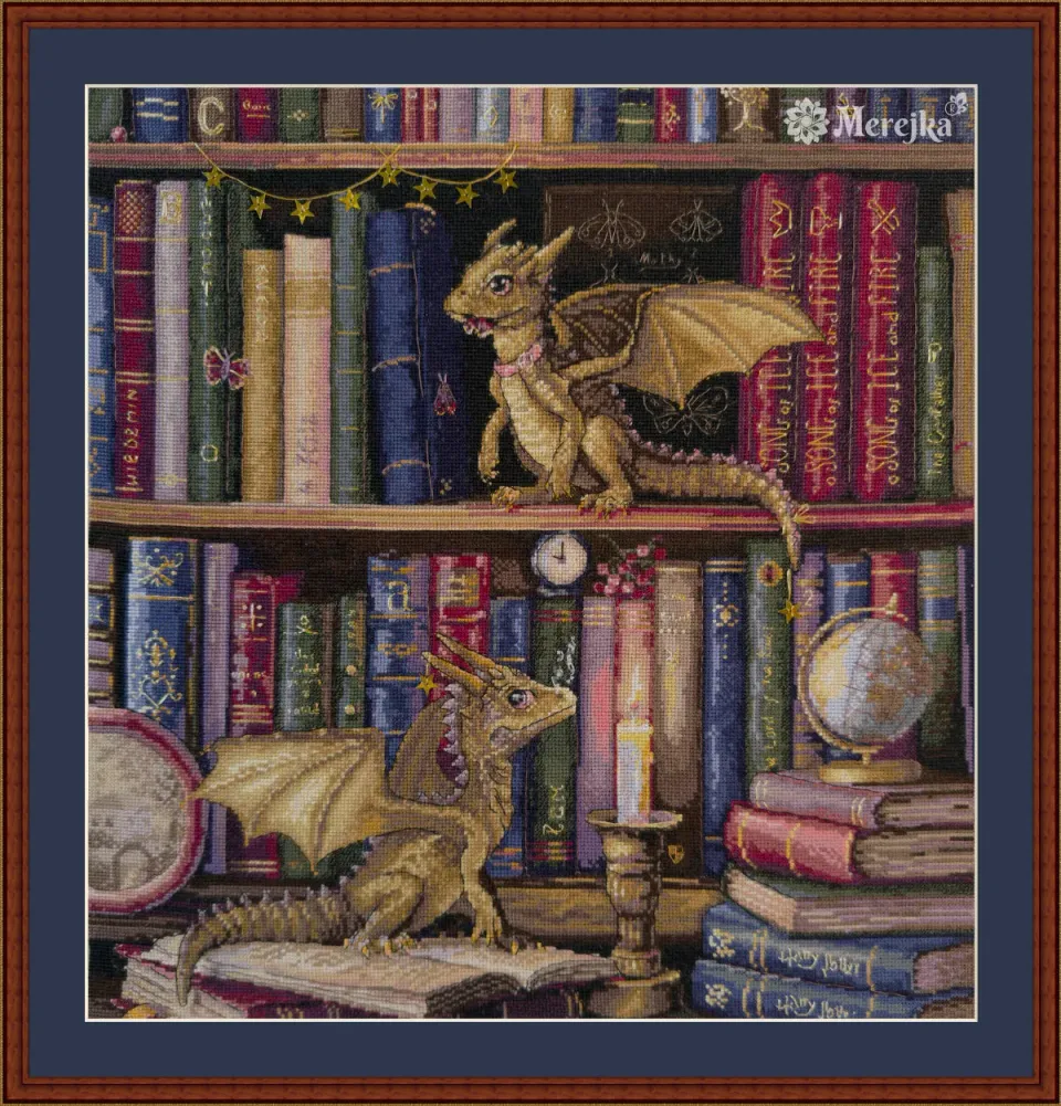 Merejka The Moth Hunters borduurpakket bruin 37x39 cm