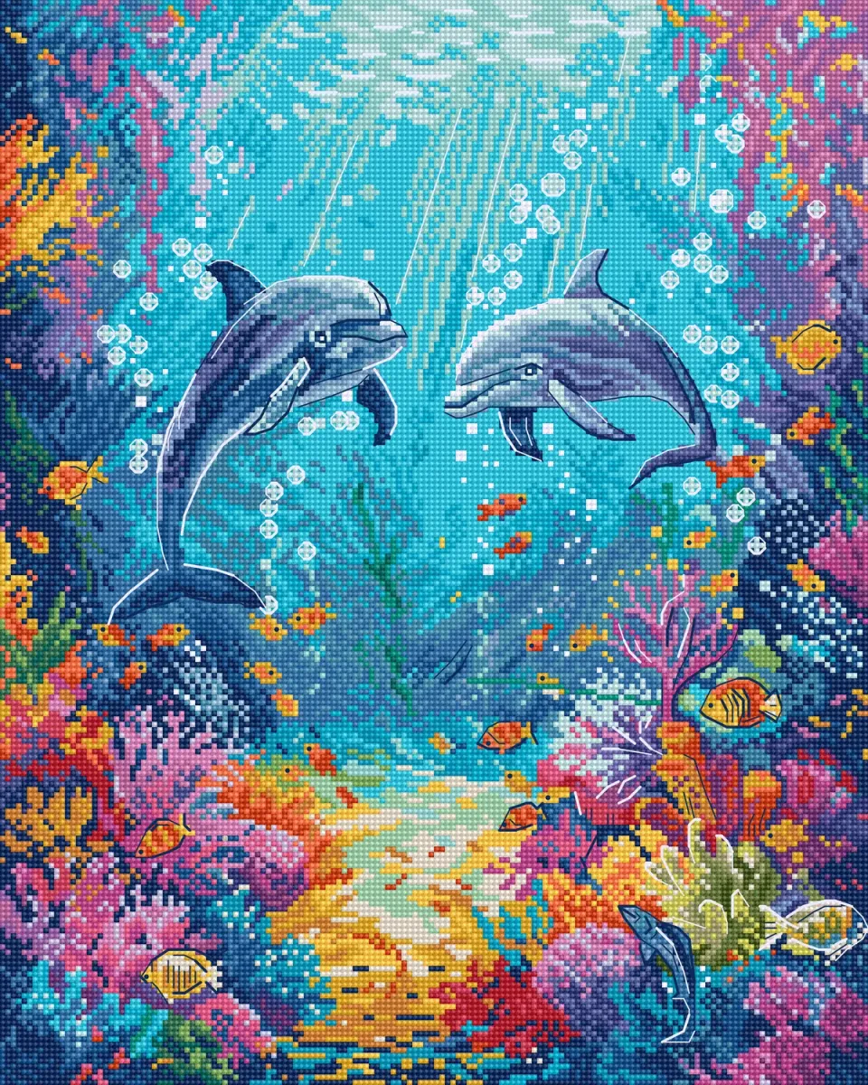Leti Stitch L9911 Sea Life borduurpakket Aida 16ct