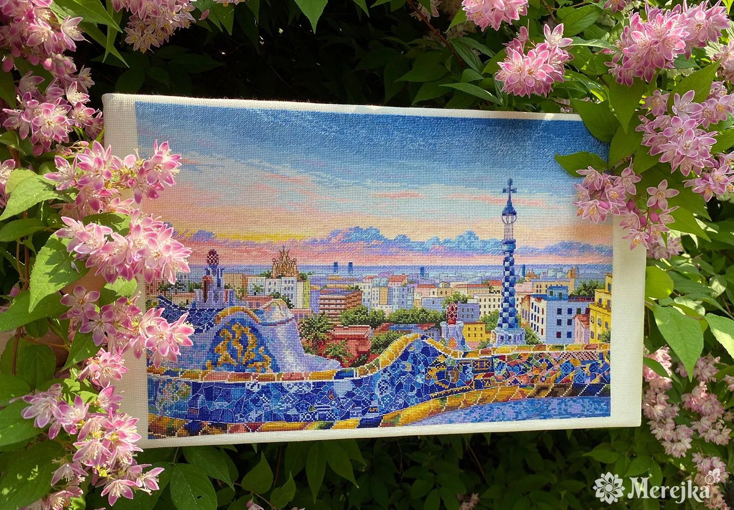 Merejka Barcelona Park Güell borduurpakket 29x43,5 cm