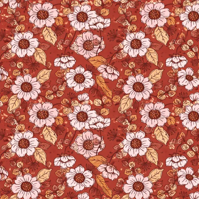 SEG Collection Privée Anémone Terracotta stofcoupon 3x1,6 m