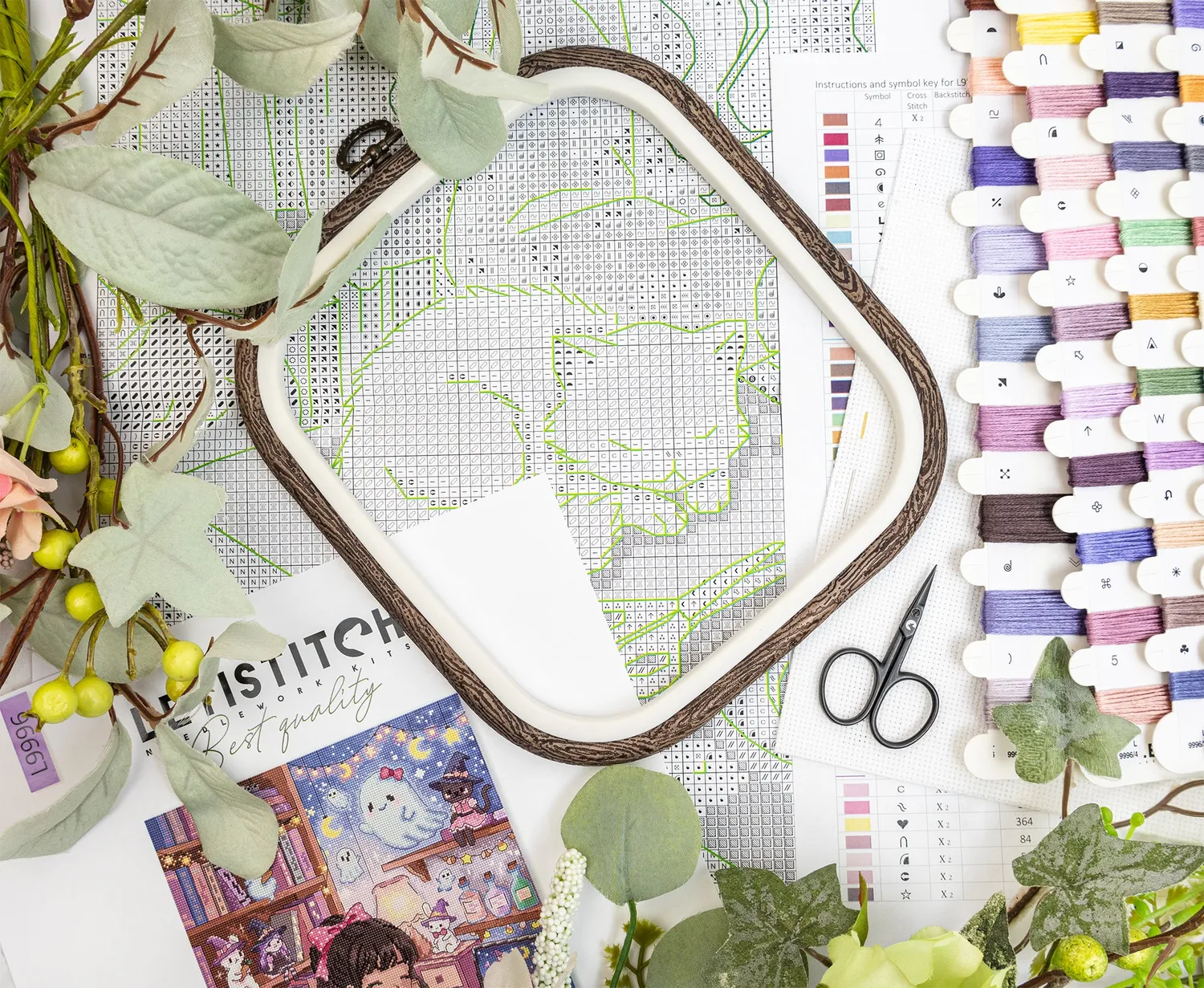 Leti Stitch L9996 Midnight Magic Notes borduurpakket 24x35 cm