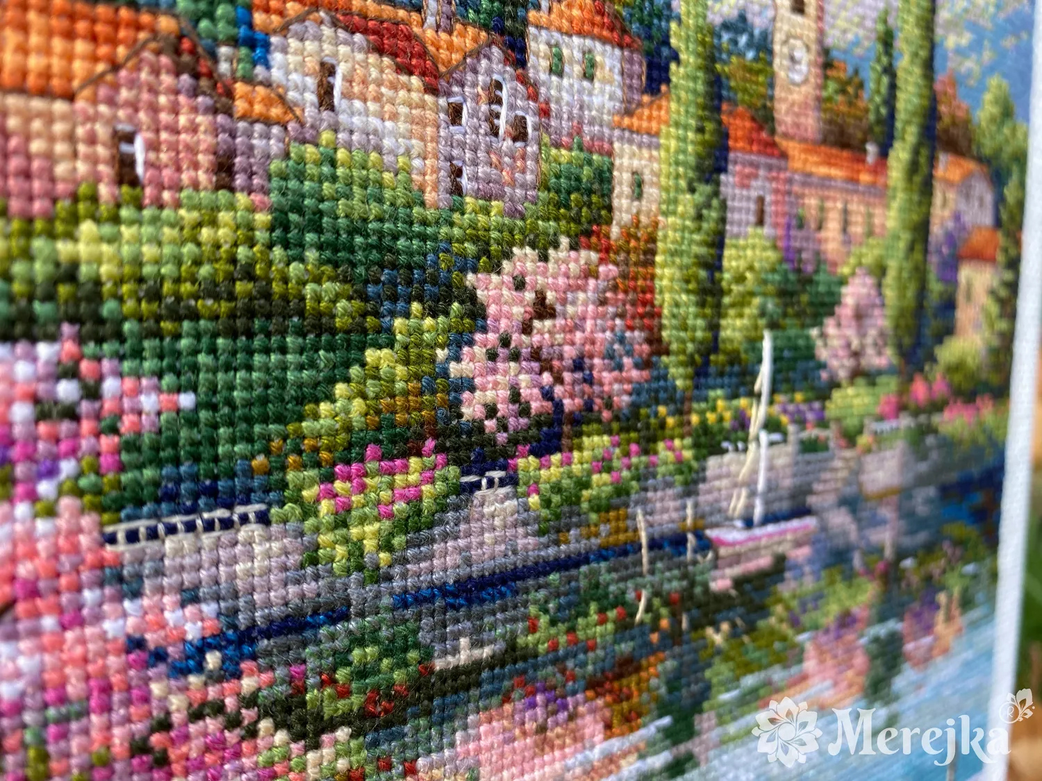 Merejka Village Lake Afternoon borduurpakket 21x28