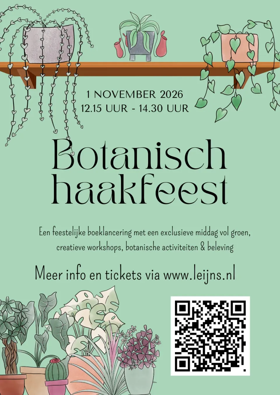 Leijns Creative Greenhouse Botanisch haakfeest ticket Dordrecht