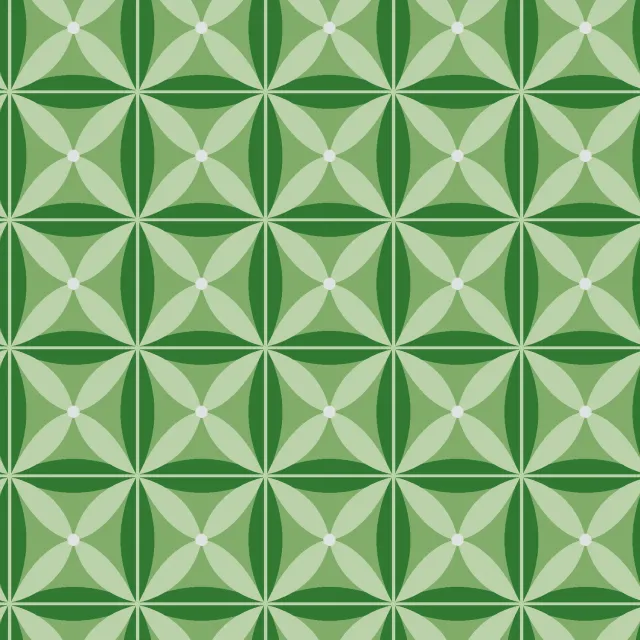 SEG Collection Privée coupon stof 3m groen geometrisch