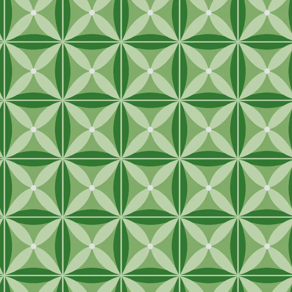 SEG Collection Privée coupon stof 3m groen geometrisch
