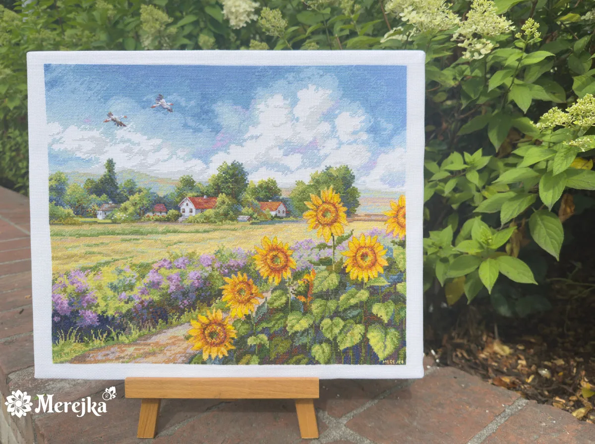 Merejka The Way Home borduurpakket 32x37,5 wit