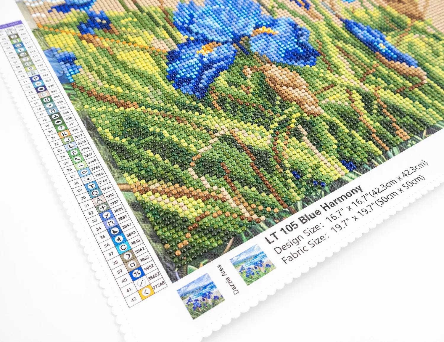 Leti Stitch Dazzle Dots LT 105 Blue Harmony diamond painting 42cm