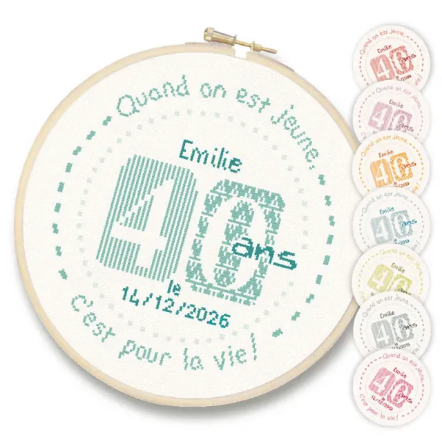 LiliPoints 40 borduurpatroon kruissteek rond 8 versies