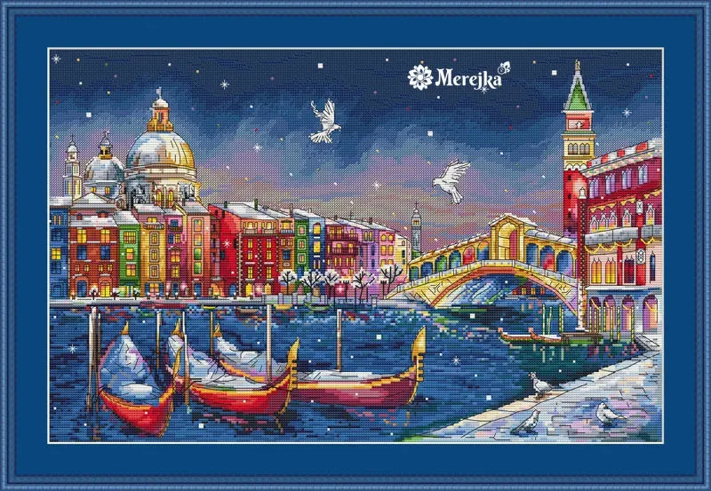Merejka Holiday Venice borduurpakket 27x40 winter