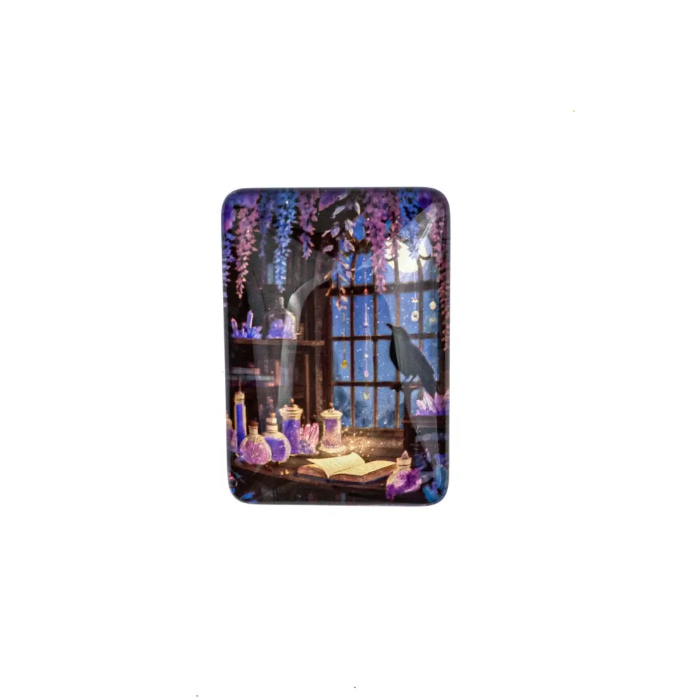 Leti Stitch Raven's Library magneet 6,5 x 4,5 cm