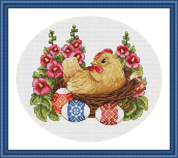 Merejka Happy Easter borduurpakket 20x16 kippen