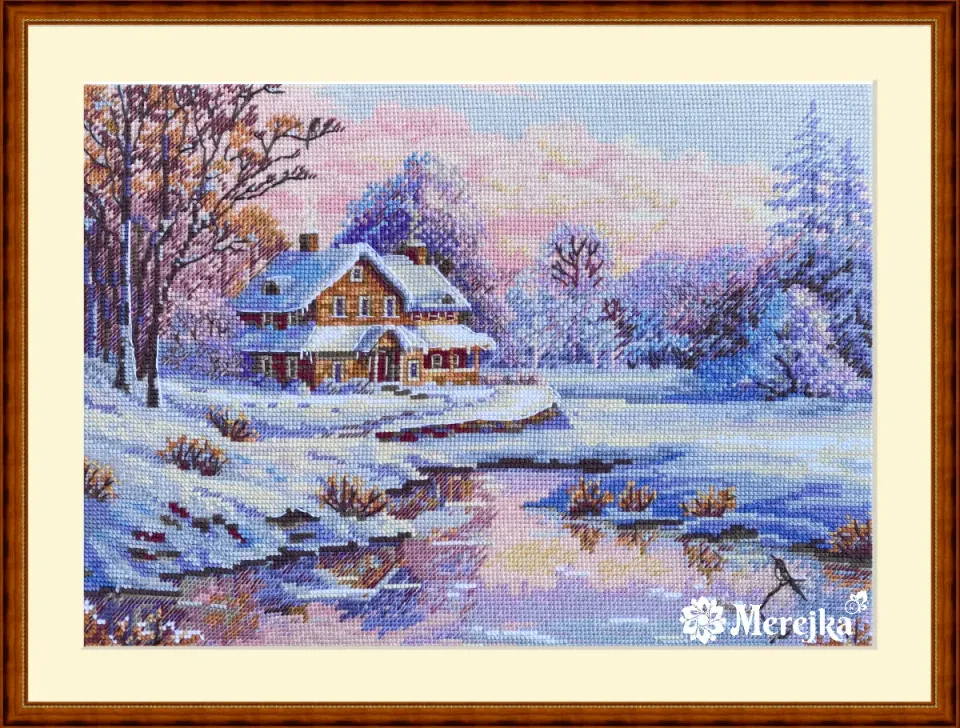 Merejka The First Snow borduurpakket 20x29 ecru