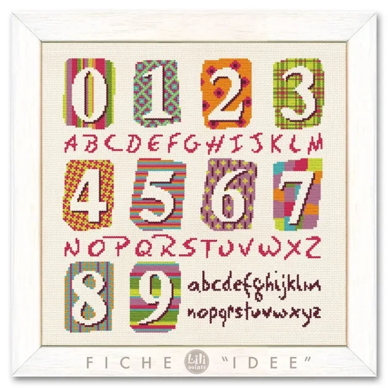 LiliPoints Number and letter borduurpatroon alfabet