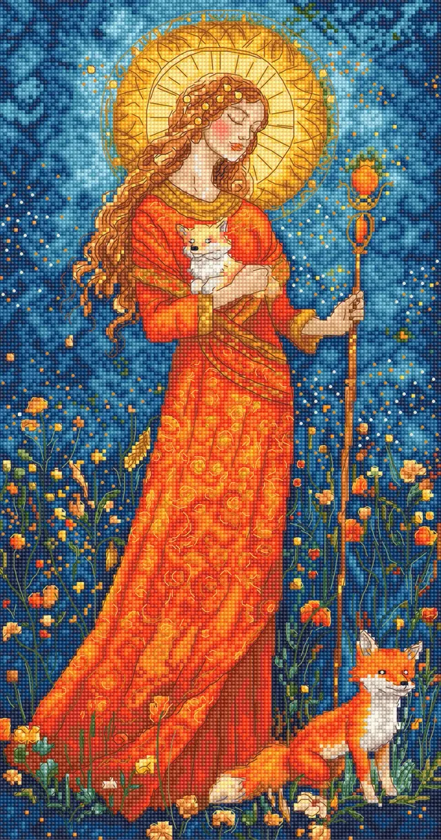 Leti Stitch LI 55-00 Goddess of the Autumn borduurpakket herfst