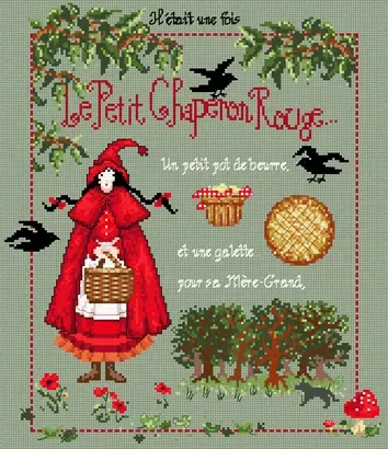Madame la Fée Le Petit Chaperon borduurpakket linnen