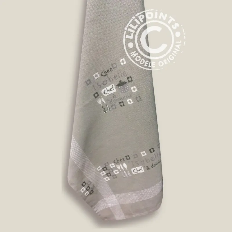 LiliPoints Chef D004BIS borduurpatroon theedoek 2 kleuren