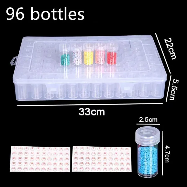 Leti Stitch SN-15 diamond painting organizer 96 flesjes