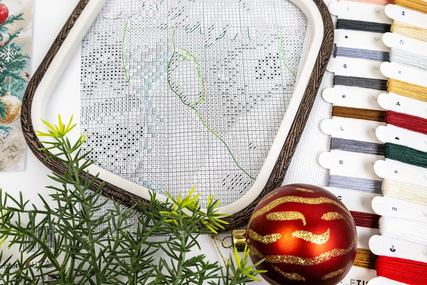Leti Stitch L9966 Christmas Naps borduurpakket 24x24 cm Aida