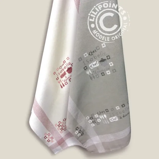 LiliPoints Chef D004BIS borduurpatroon theedoek 2 kleuren