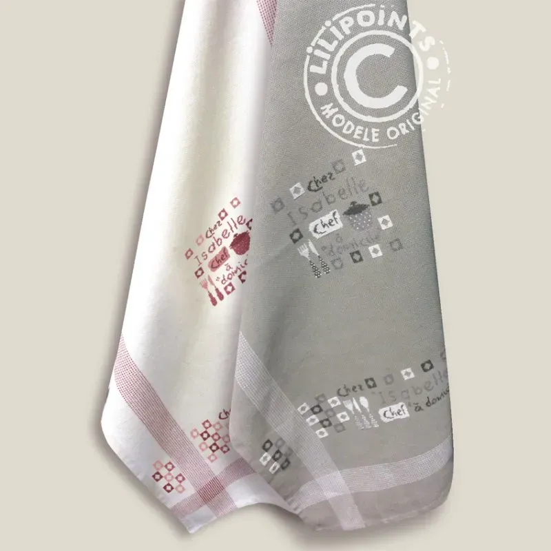 LiliPoints Chef D004BIS borduurpatroon theedoek 2 kleuren