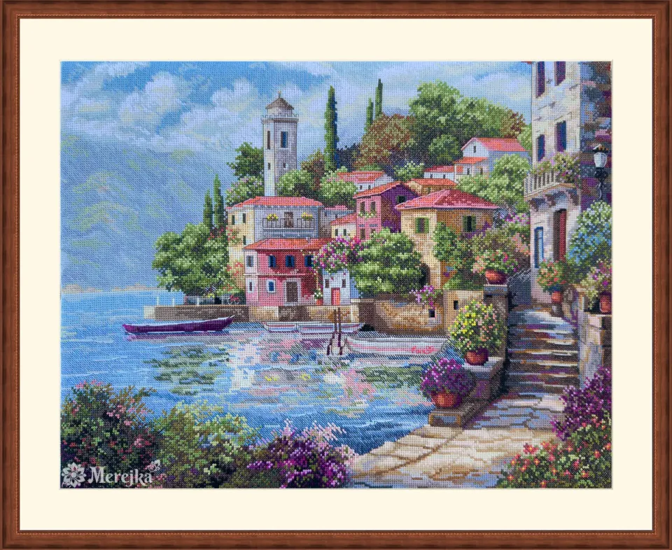 Merejka Coastal Gardens borduurpakket 31x40cm ecru