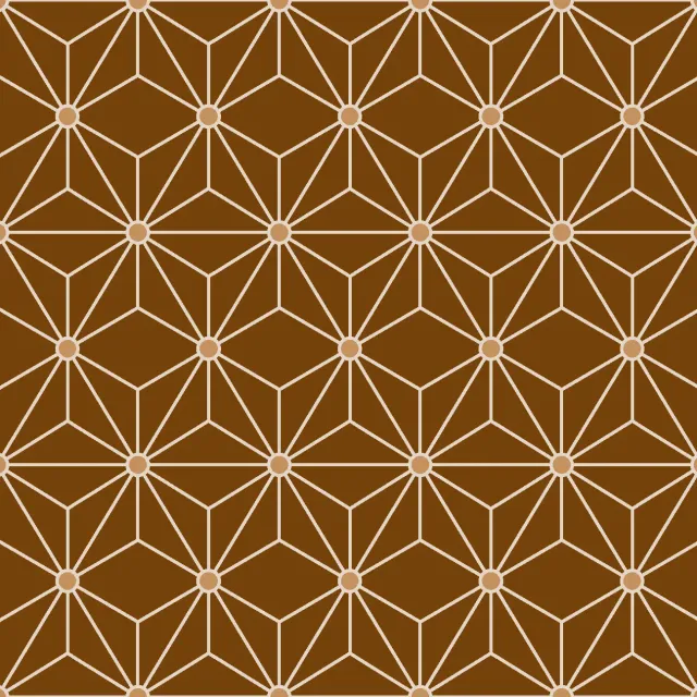 SEG Collection Privée Asanoha Chocolat stof coupon 3x1,6 m