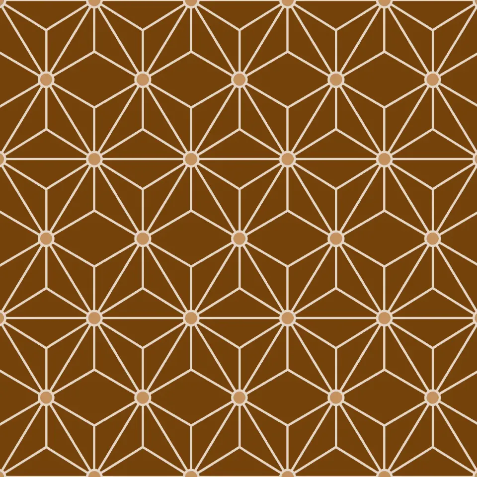 SEG Collection Privée Asanoha Chocolate stof 3x1,6 m