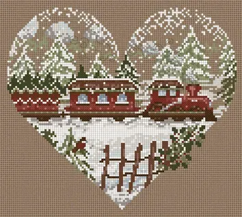 Madame la Fée Mini Pôle Express borduurpatroon pdf kerst