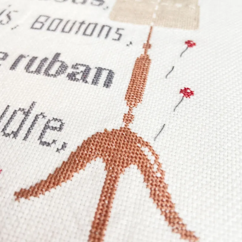 LiliPoints Couture Bag borduurpatroon grijze en witte versie
