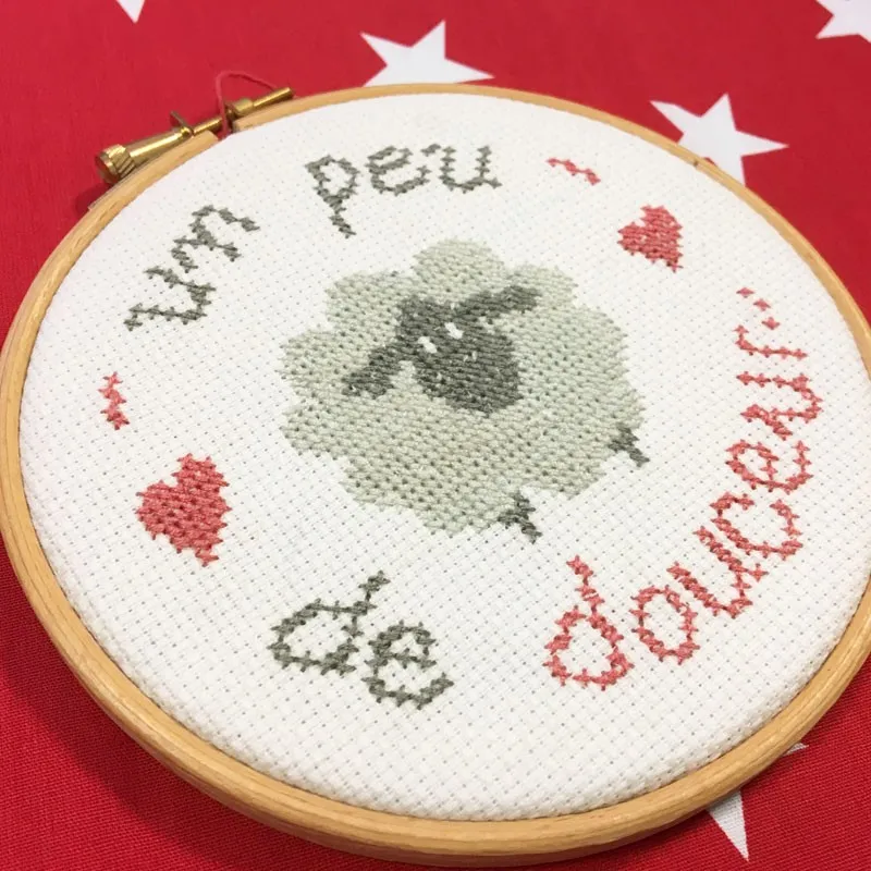 LiliPoints Un Peu de Douceur borduurpakket mini 11 cm aida