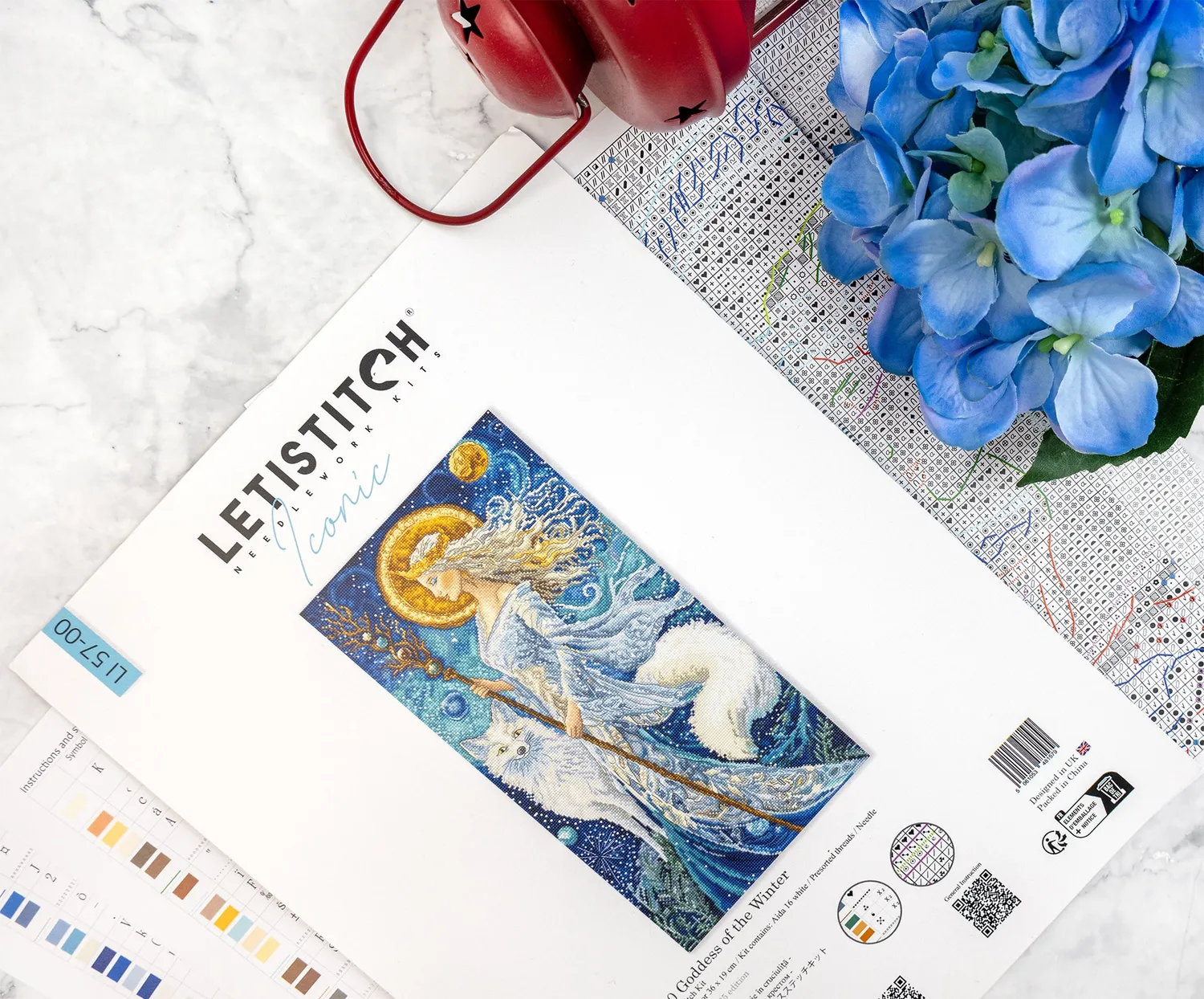 Leti Stitch LI 57-00 Goddess of the Winter borduurpakket 36x19 cm aida