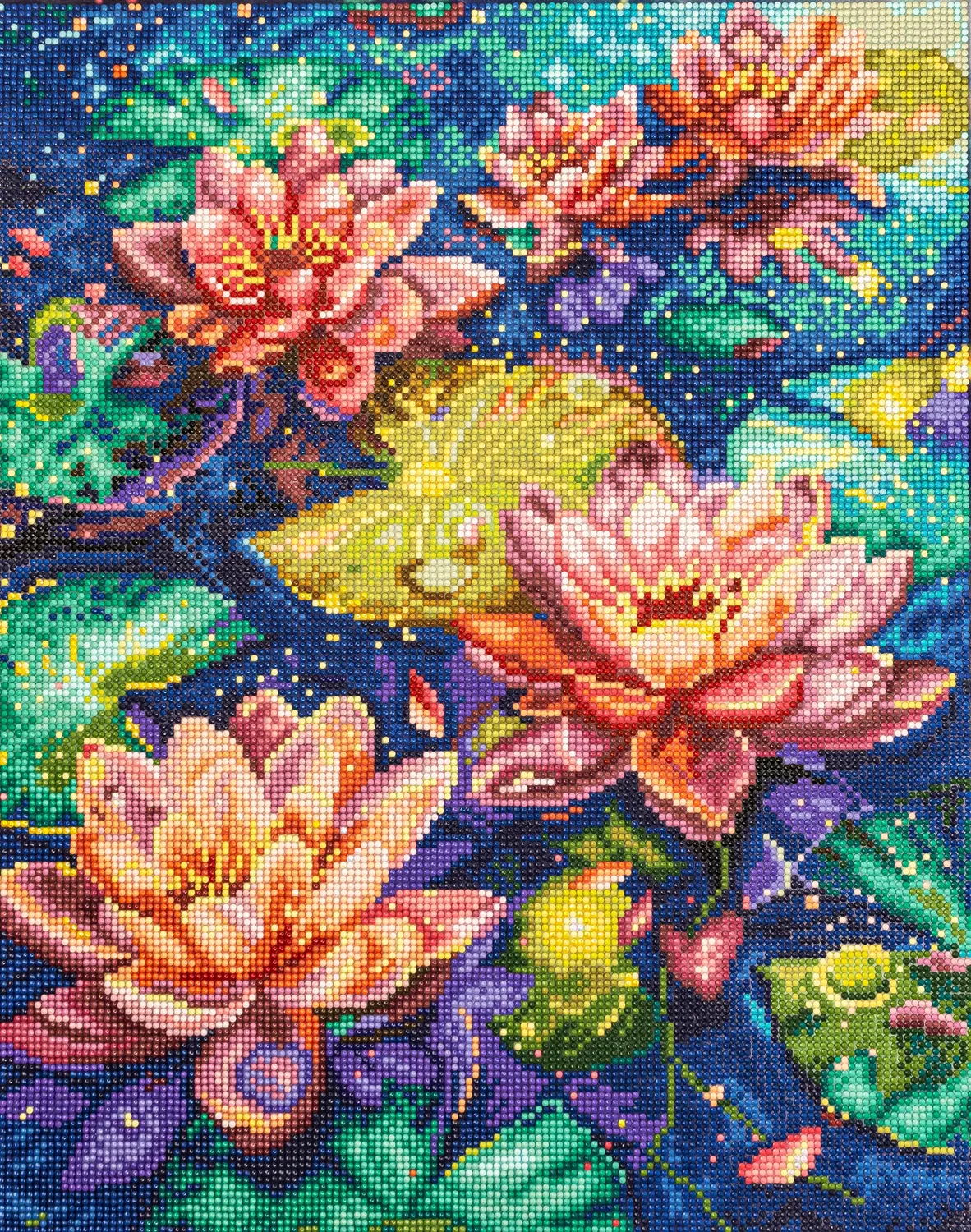 Leti Stitch Dazzle Dots LT21 Water Lily diamond painting 40x50 cm AB