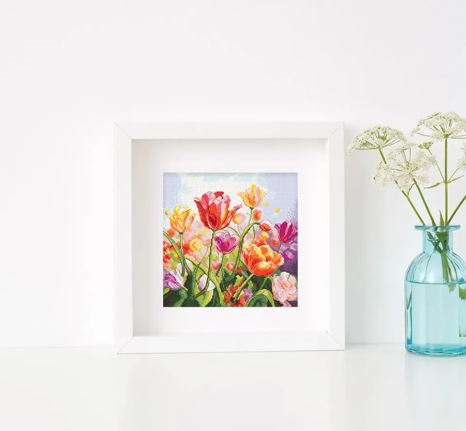 Leti Stitch Tulips borduurpatroon pdf 126x126 steken