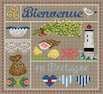 Madame la Fée Mini Bretagne borduurpakket linnen