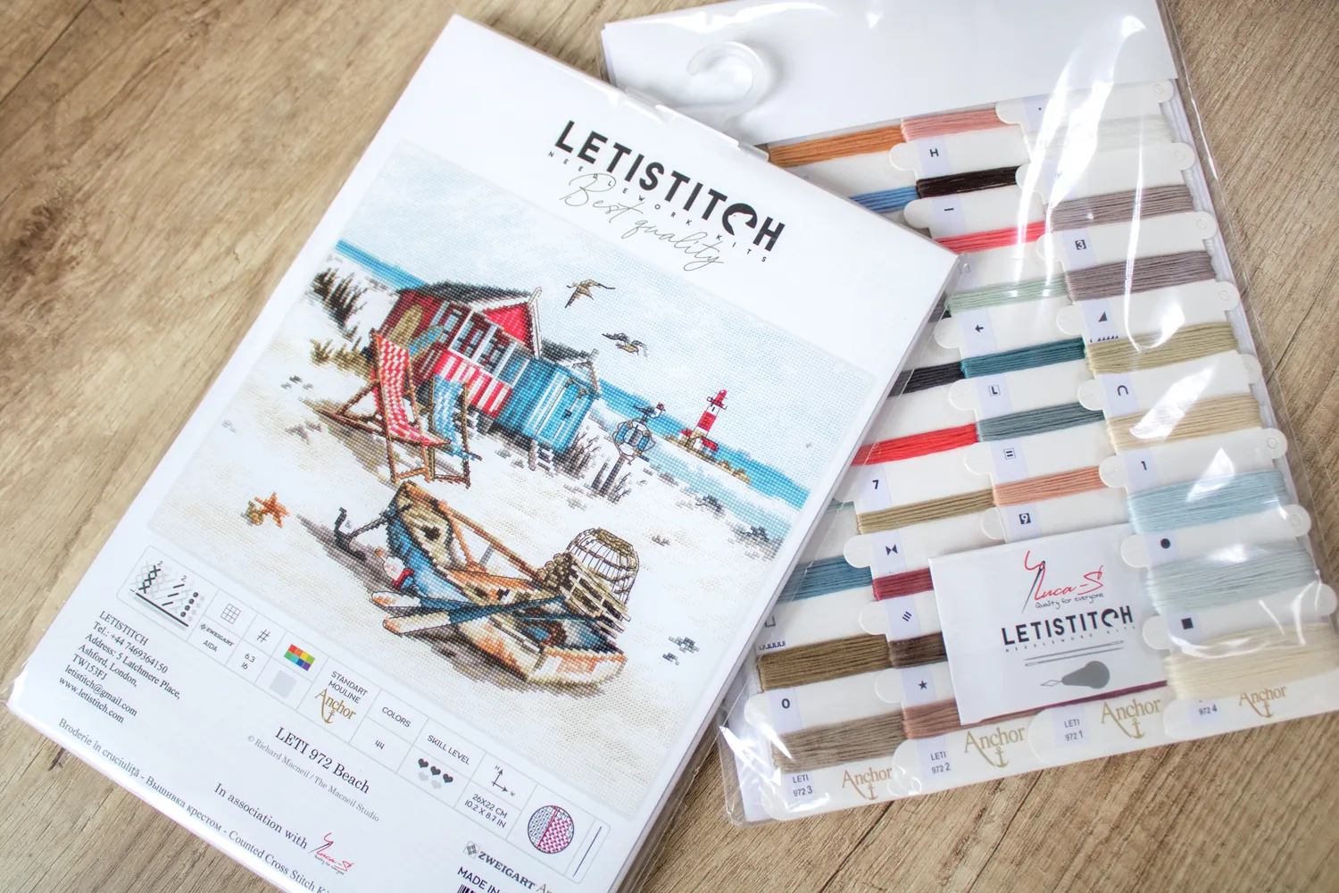 Leti Stitch LETI 972 Beach borduurpakket 26x22 strand