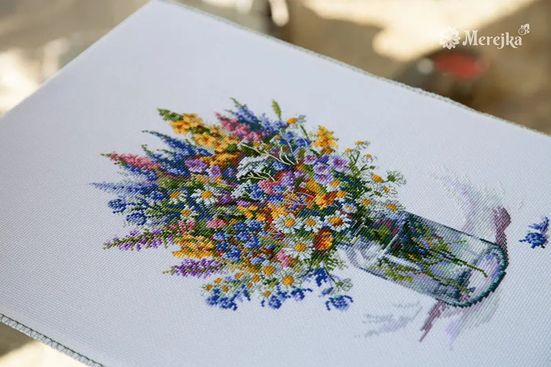 Merejka The Thistle Bouquet borduurpakket 29x20