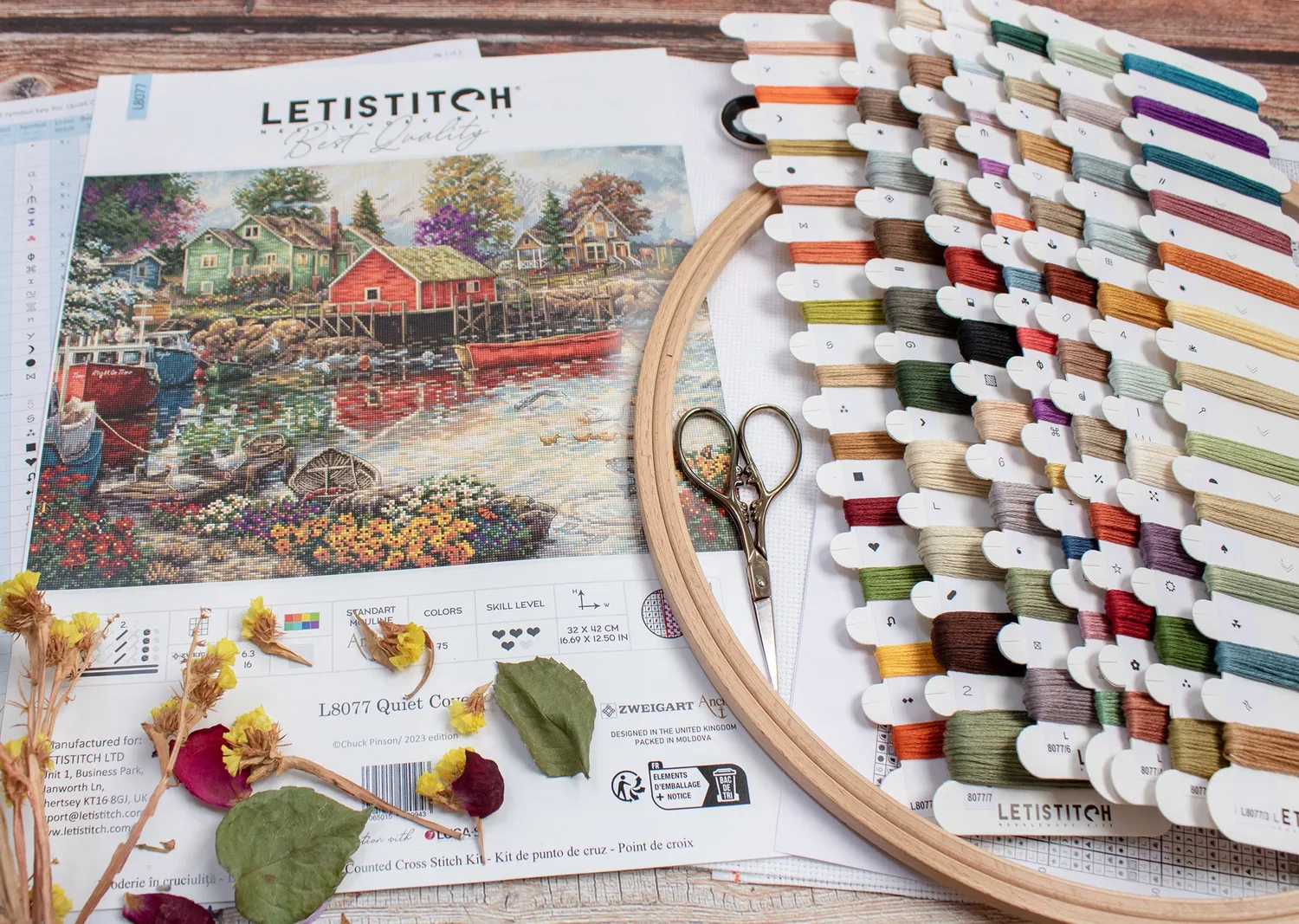 Leti Stitch L8077 Quiet Cove borduurpakket 42x32 cm