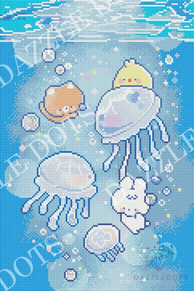 Leti Stitch FDS-6008 Jellyfish Dance diamond painting fairy dust