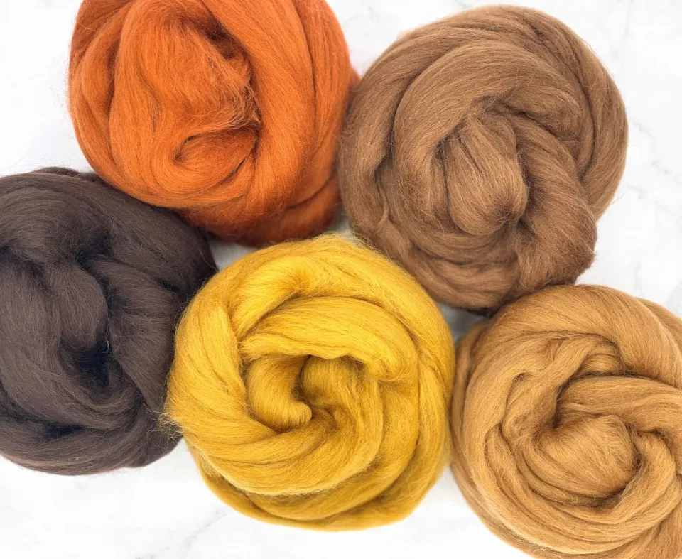 The Wool Family Bruintinten merinowol set 225g 23 micron