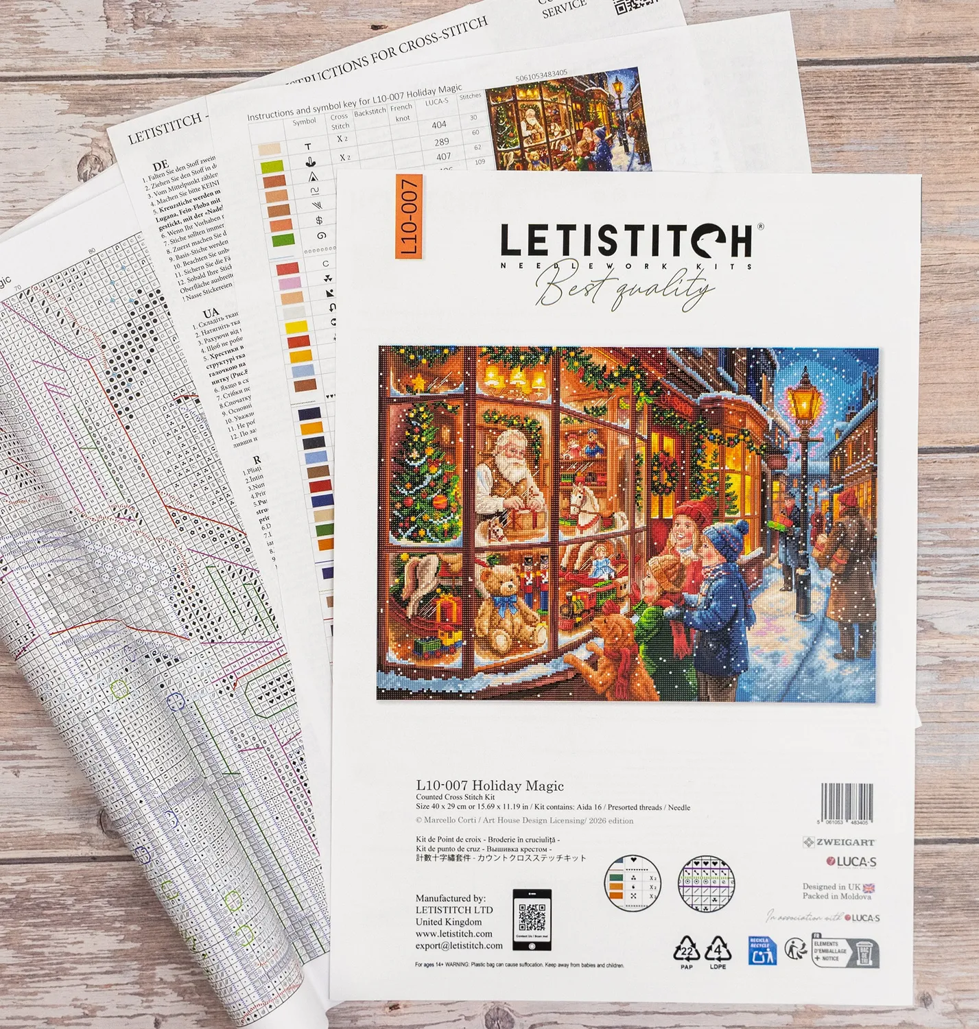 Leti Stitch L10-007 Holiday Magic borduurpakket 40x29 cm