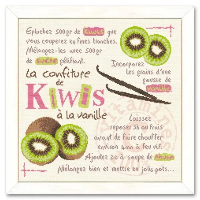 LiliPoints Kiwi borduurpatroon kruissteek 199x193