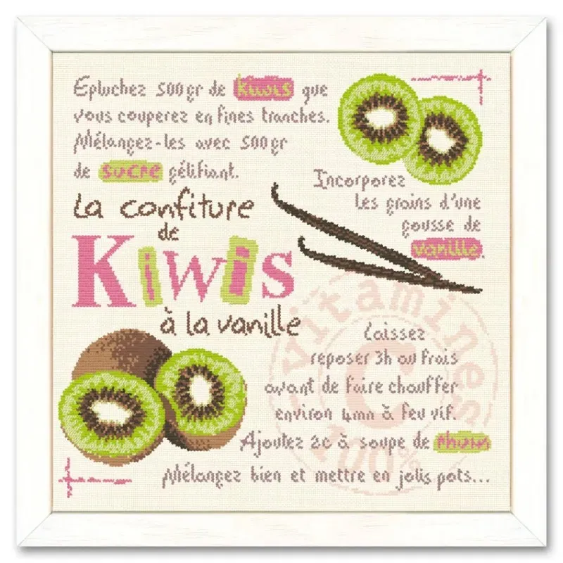 LiliPoints Kiwi borduurpatroon kruissteek 199x193